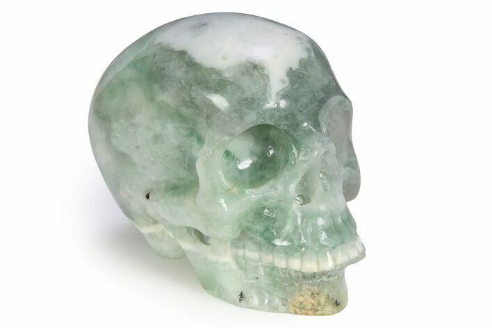 Realistic Green Fluorite Skull #382271